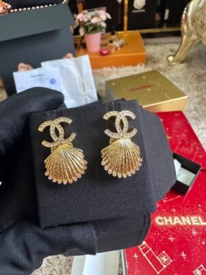 ต่างหู new Chanel Earrings fullset ขนาด 2 cm