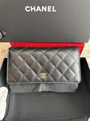 New Chanel WOC fullset rec copy Thai 05/23 สีดำ โซ่ทอง