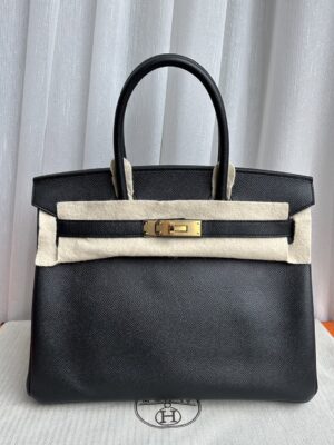 Used like new Hermes Birkin30 noir epsom ghw stamp Y