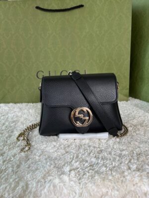 New Gucci White Interlocking Gg Mini Leather Crossbody ปี2022