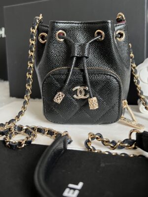 New Chanel Mini Bucket with chain 23 p chip Y23