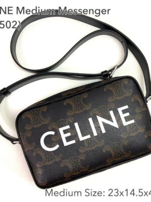 New CELINE Triomphe Medium Messenger Shoulder crossbody Bag