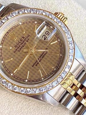 Used Rolex datejust Lady Size 26 mm. ✅หน้าทองปรอท ขีด