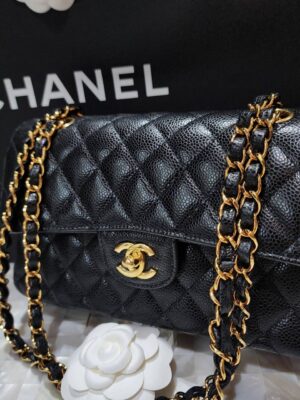 Used like new Chanel classic 9” ghw microchip