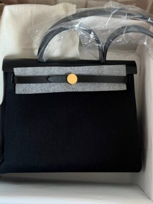 New Herbag 31 Black-Black / GHW Stamp U